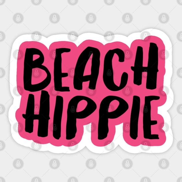 Beach Hippie Spring Break Vacation Beach Sticker by SomedayDesignsCo